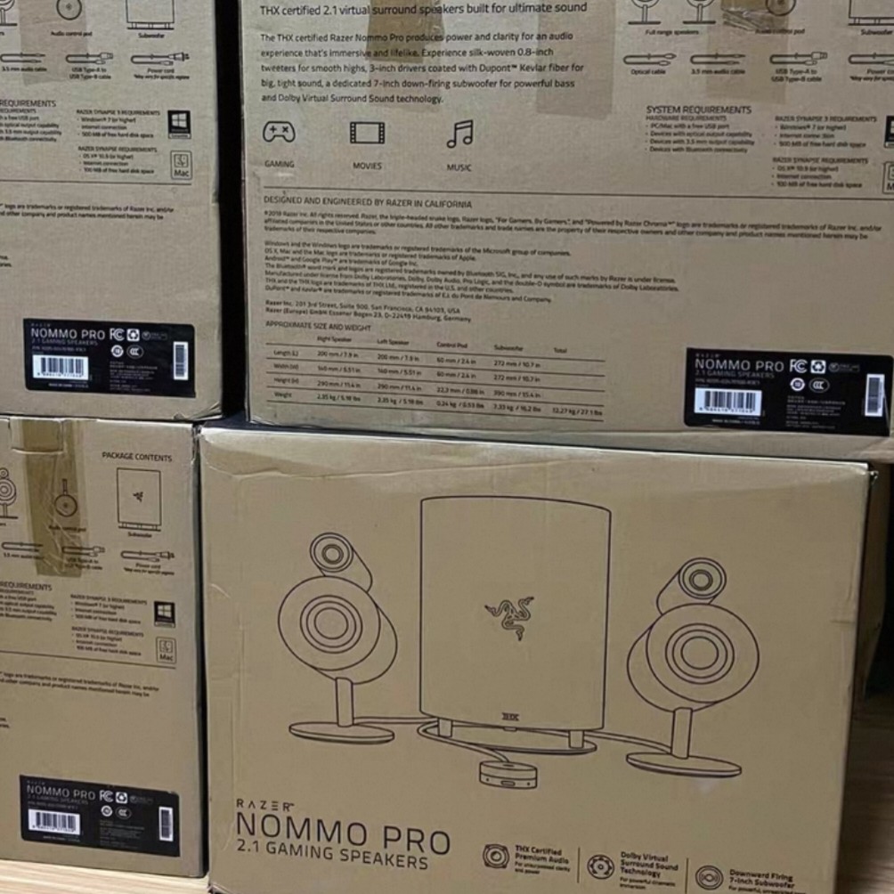 Razer雷蛇天狼星专业版组合重低音游戏电竞直播音乐THX音效音响