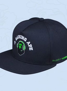 雷蛇Razer X BAPE联名限定款棒球鸭舌帽帽沿周边收藏礼物绝版