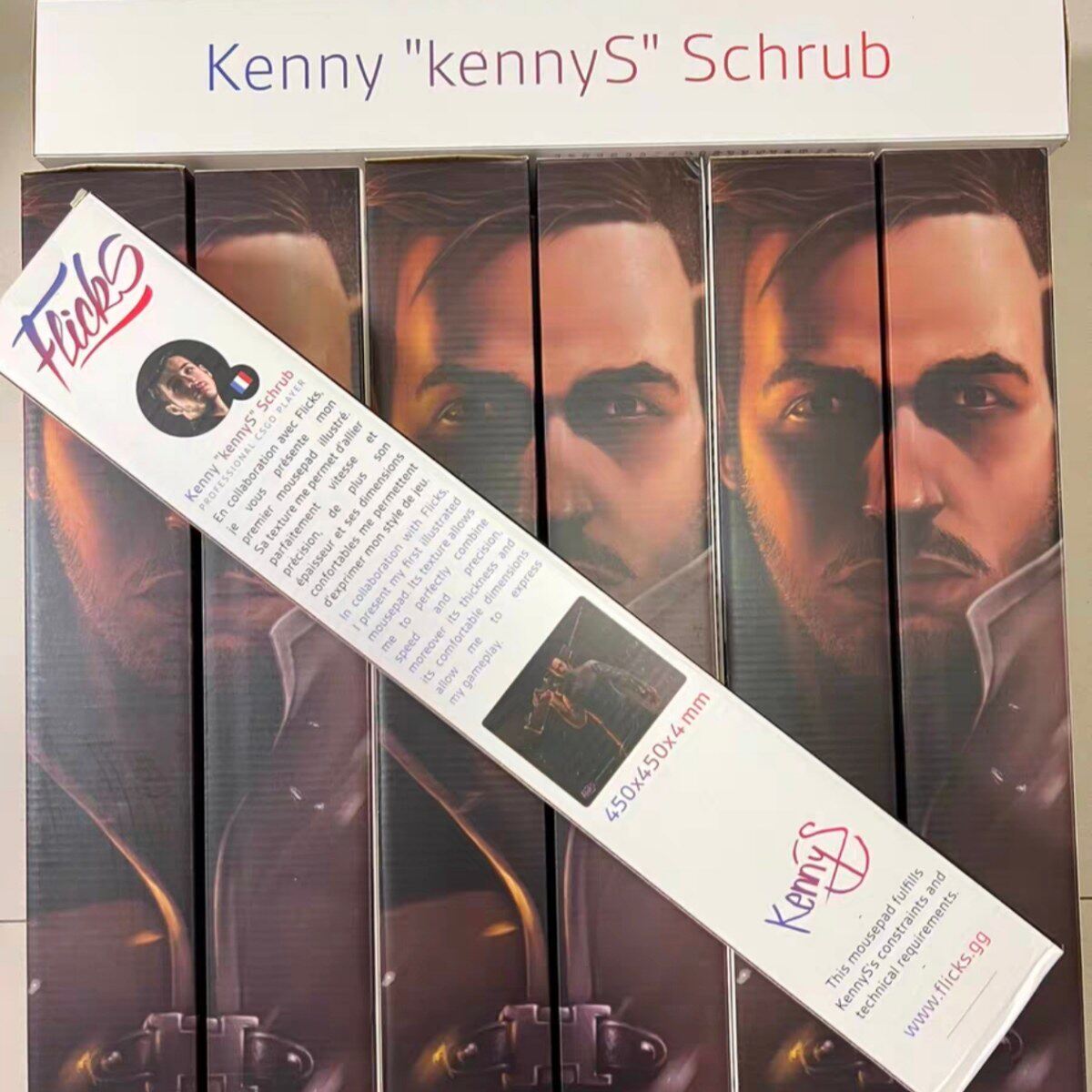 原装Flicks kennyS限量K神 CSGO联名顺滑细面电竞游戏FPS鼠标垫