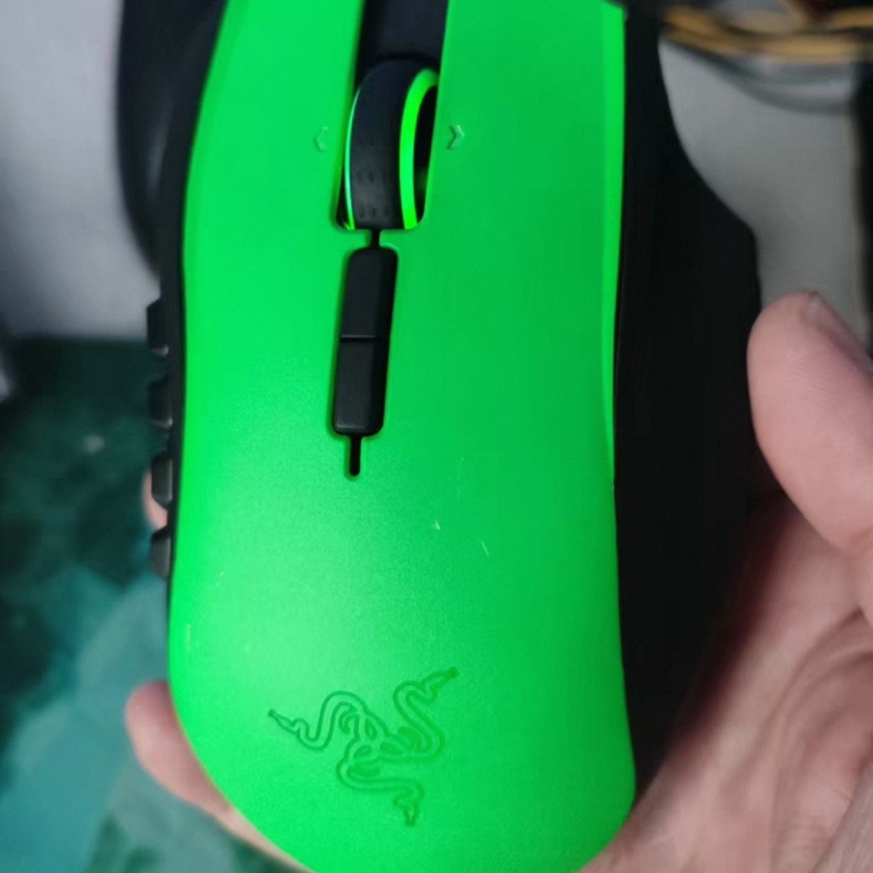 Razer雷蛇那伽梵蛇2014绿色典藏版限定有线游戏绿光鼠标雷云2