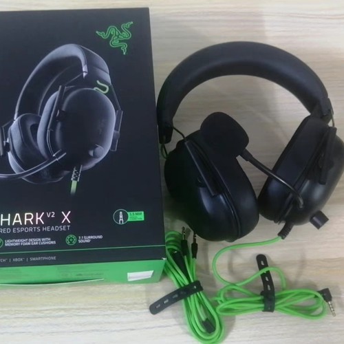 Razer雷蛇旋风黑鲨V2X 7.1环绕声头戴式有线电竞游戏耳机CSGO耳麦