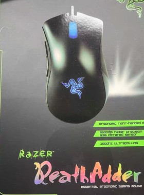 雷蛇Razer炼狱蝰蛇3500DPI有线蓝光版幻彩游戏电竞人体工学鼠标