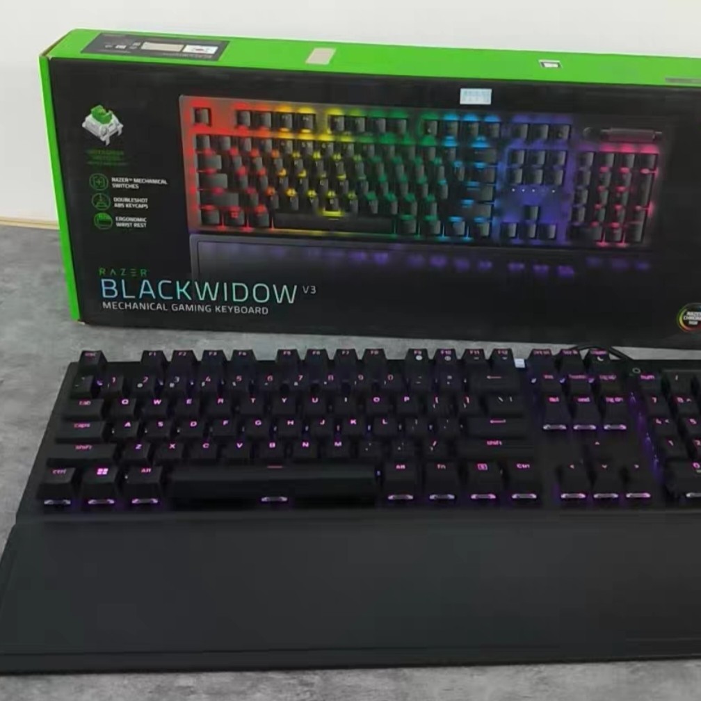 Razer雷蛇黑寡妇蜘蛛V3机械游戏电竞键盘有线RGB幻彩机械键盘