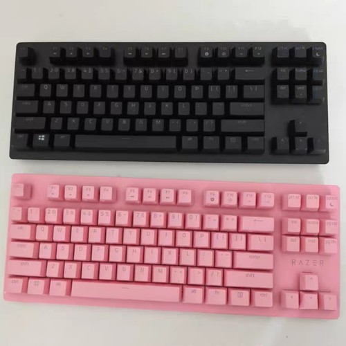 Razer雷蛇猎魂光蛛V2竞技版粉晶有线游戏电竞RGB幻彩87键机械键盘