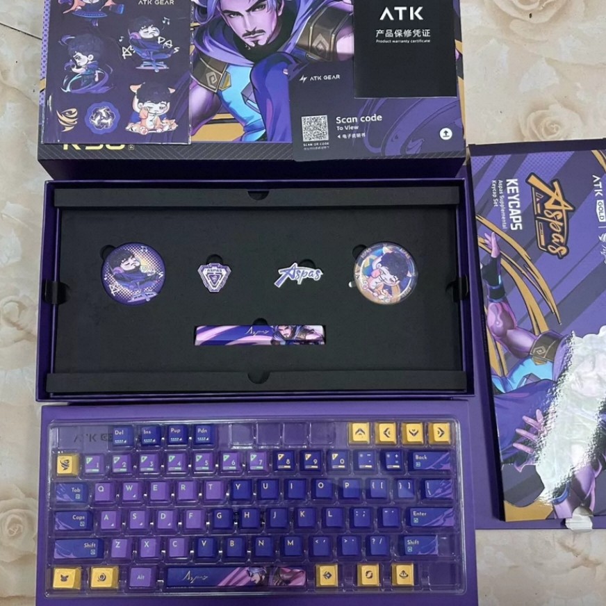 ATK RS6 ULTRA联名款ASPAS有线游戏电竞限定8K佳达隆磁玉轴键盘