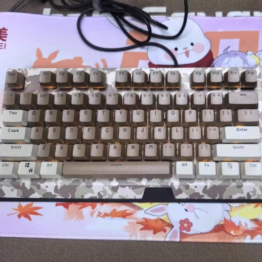 Razer雷蛇黑寡妇X竞技版联名CFHD TKL沙漠迷彩有线87配列游戏键盘