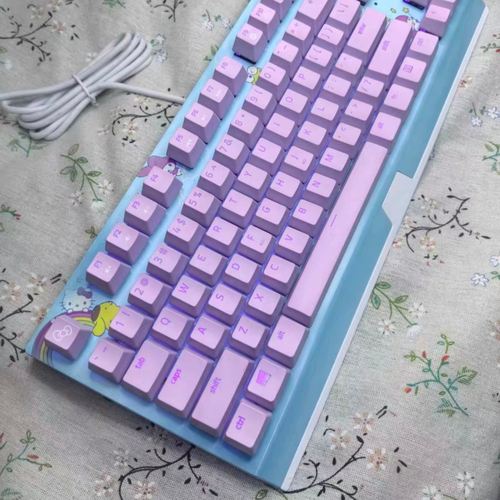 Razer雷蛇黑寡妇X竞技版HELLO KITTY联名限定款有线RGB机械键盘