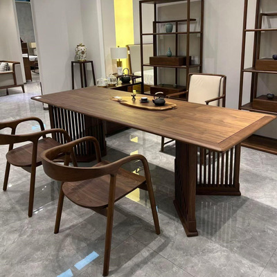 新中式实木茶桌椅组合现代茶室