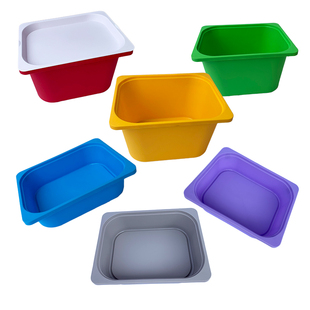 热销教具篮幼儿园儿童塑料玩具收拾盒收纳盒整理盒玩具柜导轨滑轨