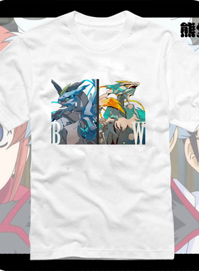 口袋妖怪雷西拉姆酋雷姆冰龙奎雷姆 捷克罗姆黑白神兽上衣服T恤