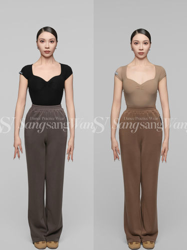 sswang舞服拉丁舞女士桑老师超舒适松紧运动裤百搭女裤四季跳舞