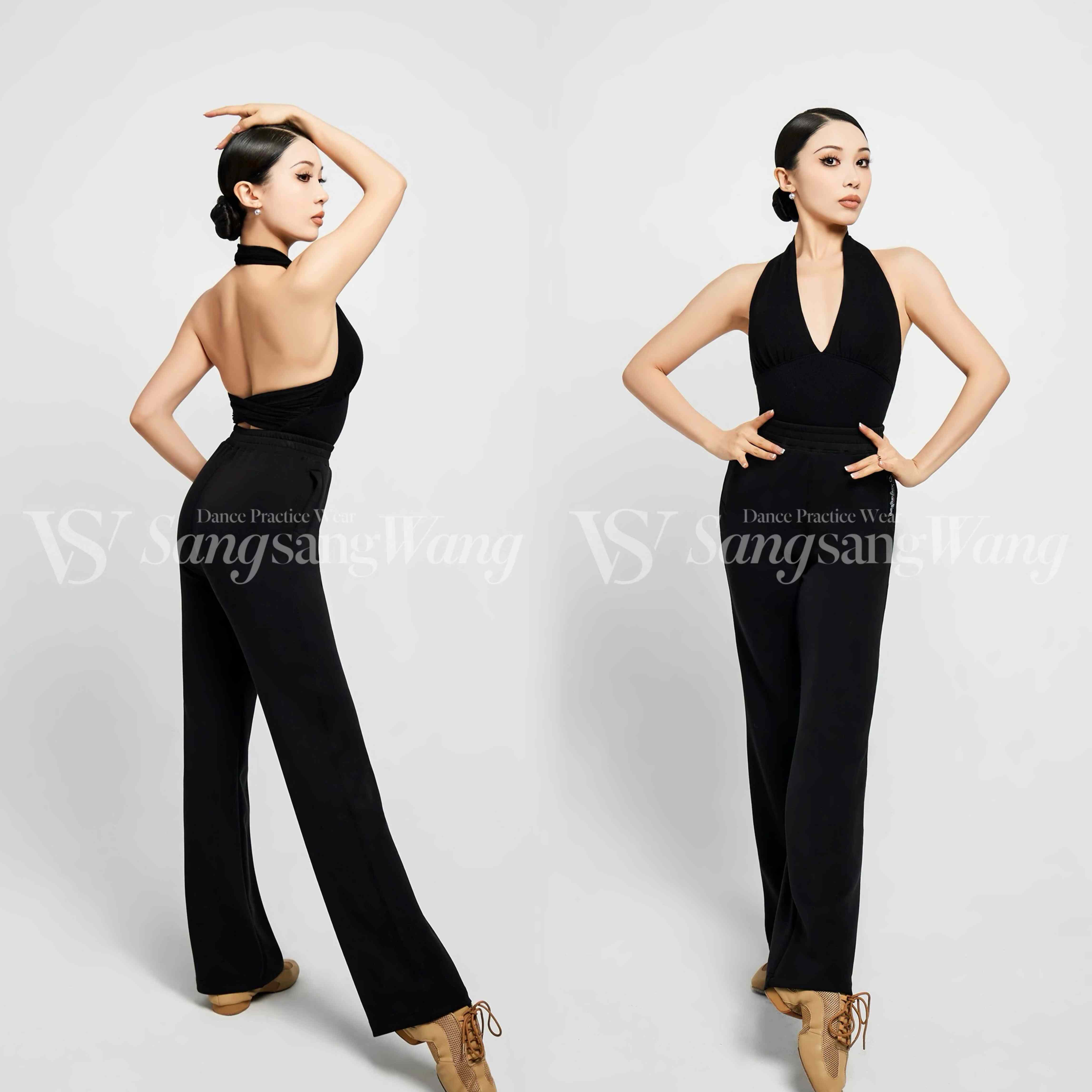 sswang舞服拉丁舞女士桑老师春夏高腰超舒适直筒裤跳舞裤装挂脖,运动/瑜伽/健身/球迷用品,拉丁舞练习套装,淘宝优惠券,粉丝福利购,淘宝优惠卷
