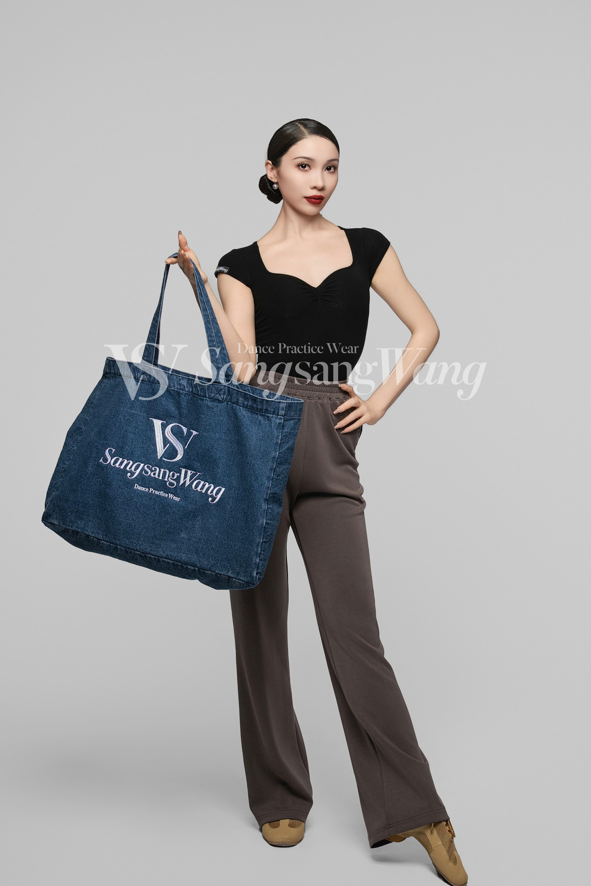sswang舞服女士桑老师同款丹宁牛仔托特包舞蹈包日常便携跳舞包包