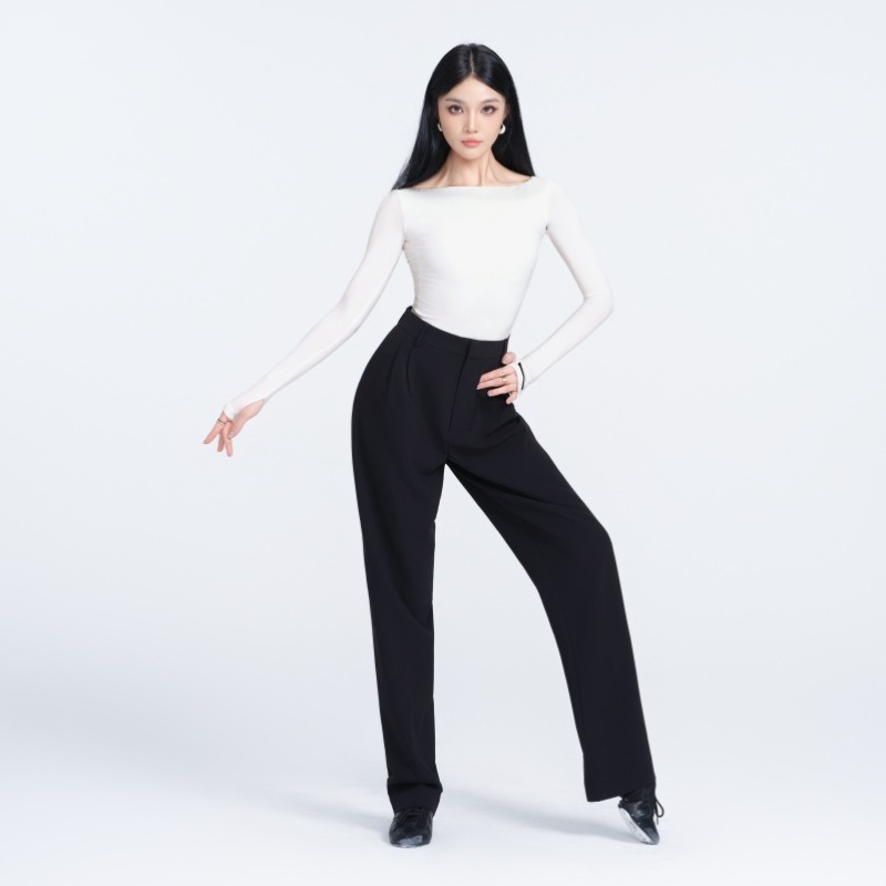 WAVE未午成人女拉丁舞服2025新秋冬成人雅光萦背上衣25AWA-25