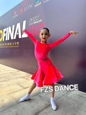 FZS舞服精英少儿拉丁舞规定服比赛服专业高级拉丁摩登赛服高定