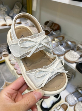 AINIBB温州童鞋2026年夏凉鞋女童纯色儿童舒适沙滩鞋韩范露趾767