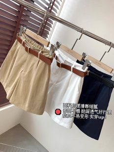 天丝短裤 CHAO级推荐 老钱风经典 夏天遮肉显瘦显腿长棉 型女夏 版