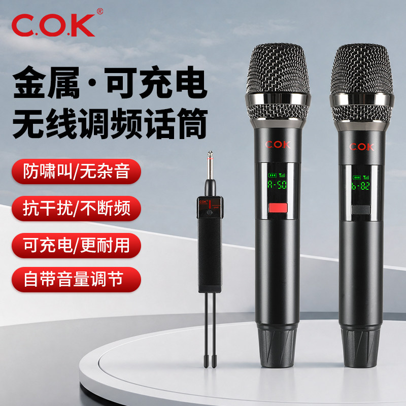 充电版无线麦克风防啸叫家用户外图片