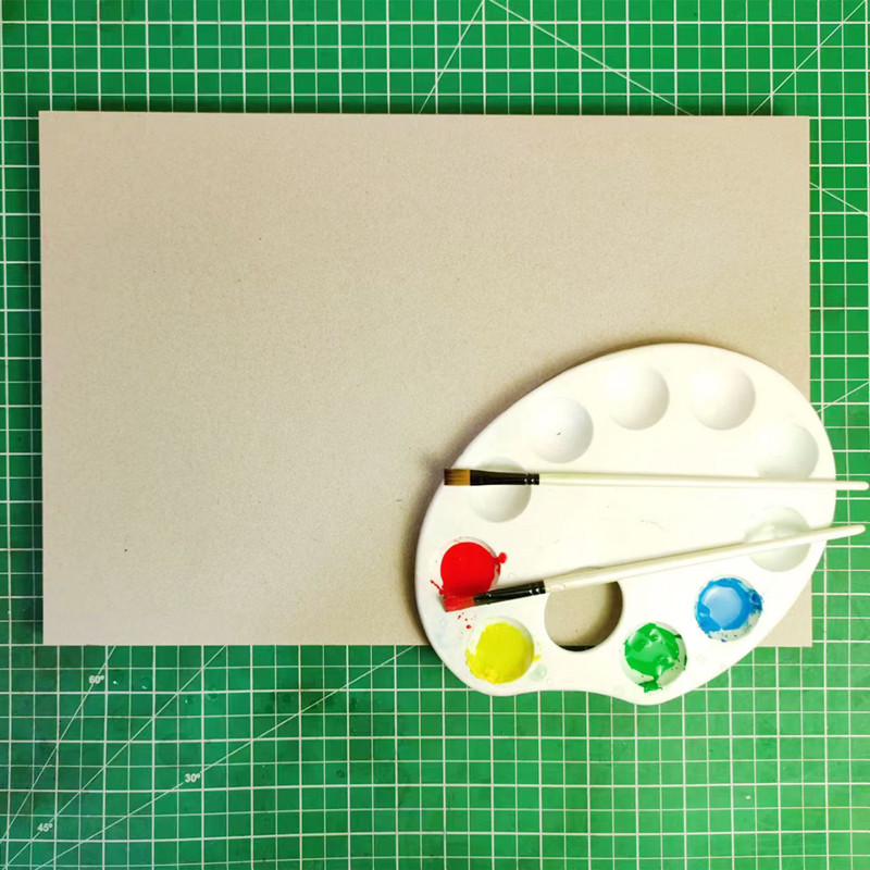 4k绘画硬纸板8开儿童画画纸板丙烯画水粉画灰色卡纸8k厚灰板纸4开