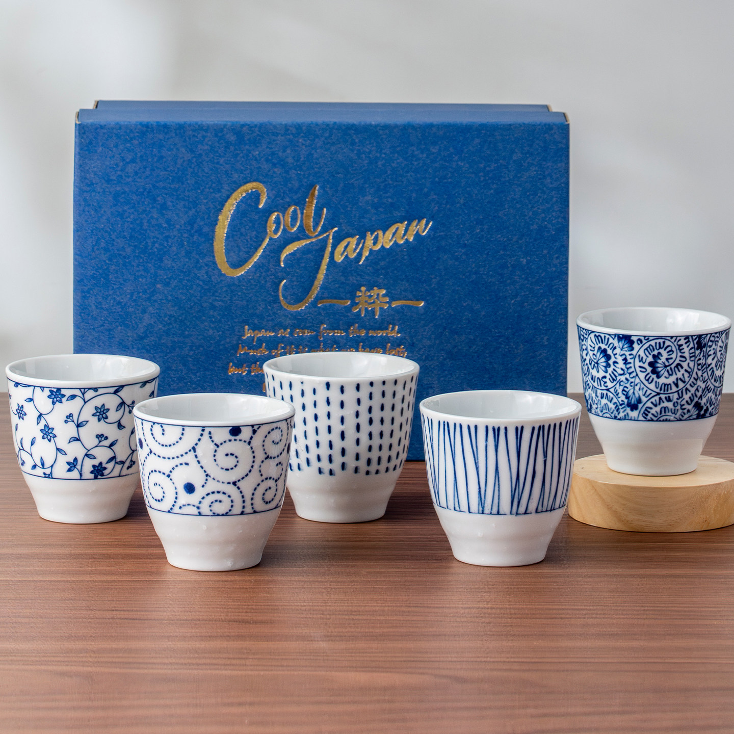 MinoYaki美浓烧 170ml大容量青花瓷茶杯日式高档餐厅商用茶水杯
