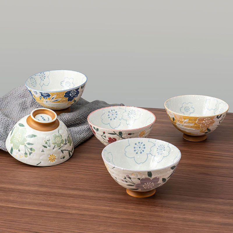 美浓烧日本进口釉下餐具陶瓷饭碗