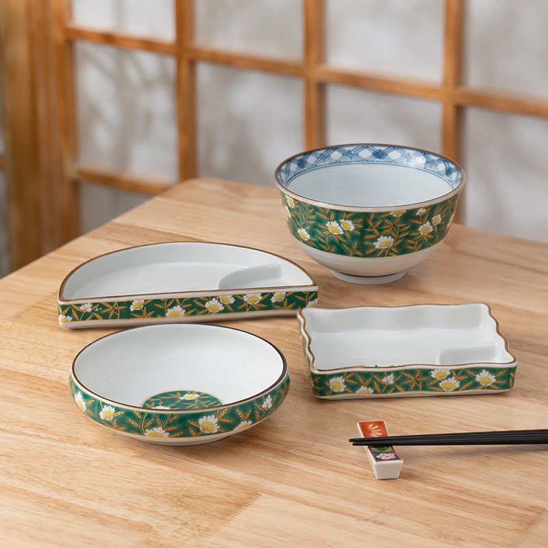 美浓烧日本进口陶瓷餐具寿司盘