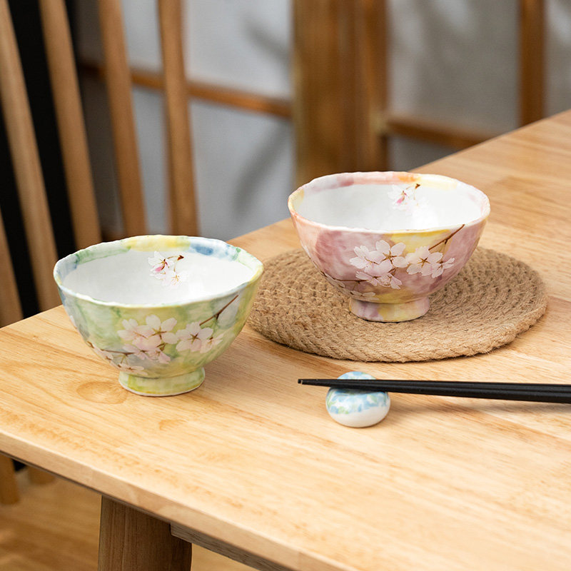 美浓烧日本进口釉下陶瓷餐具饭碗