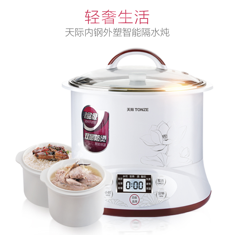 天际 DGD22-22EG微电脑隔水电炖锅 预约煲汤锅家用不锈钢电炖盅