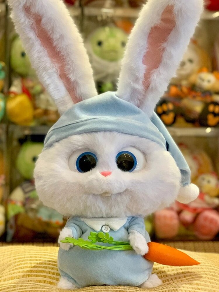 보스 토끼 인형 봉제 인형 애완 동물 인형의  생활 소녀를위한 생일 선물로 공식  귀여운 토끼