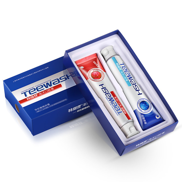 特维丝海洋口腔膏早晚套装 清新口气抗敏感 抑菌修复清口气去口臭