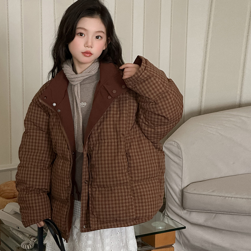 女童羽绒服2025新款儿童加厚保暖冬装韩版高充绒量女大童羽绒外套