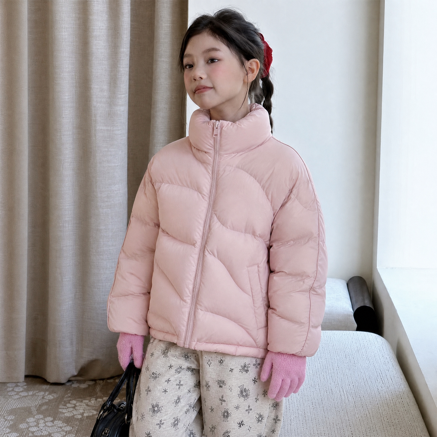 女童羽绒服2026新款冬儿童高级感韩系外套女大童防风保暖冬装上衣