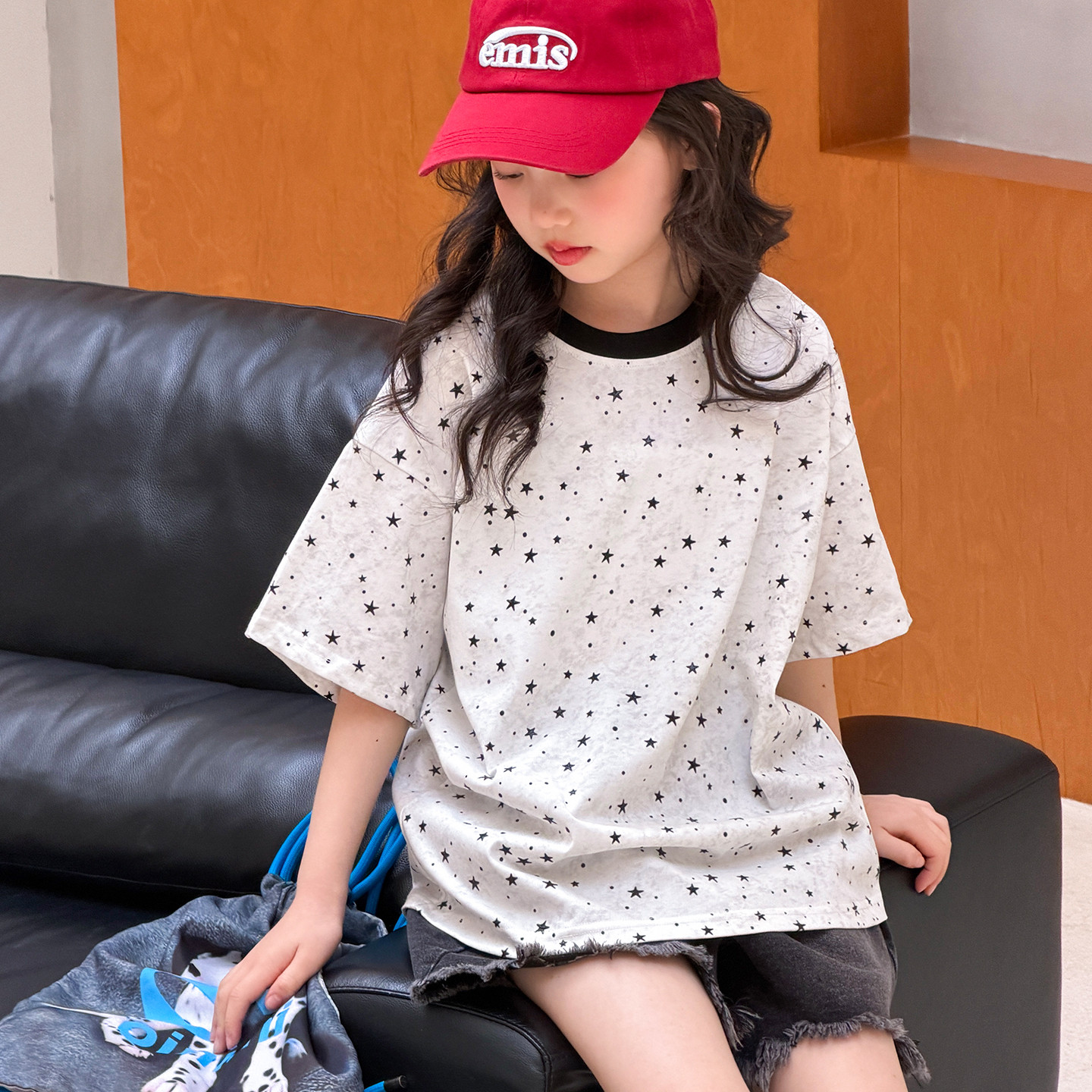女童t恤2026新款短袖超好看初中生韩系独特漂亮时髦儿童夏童装图片