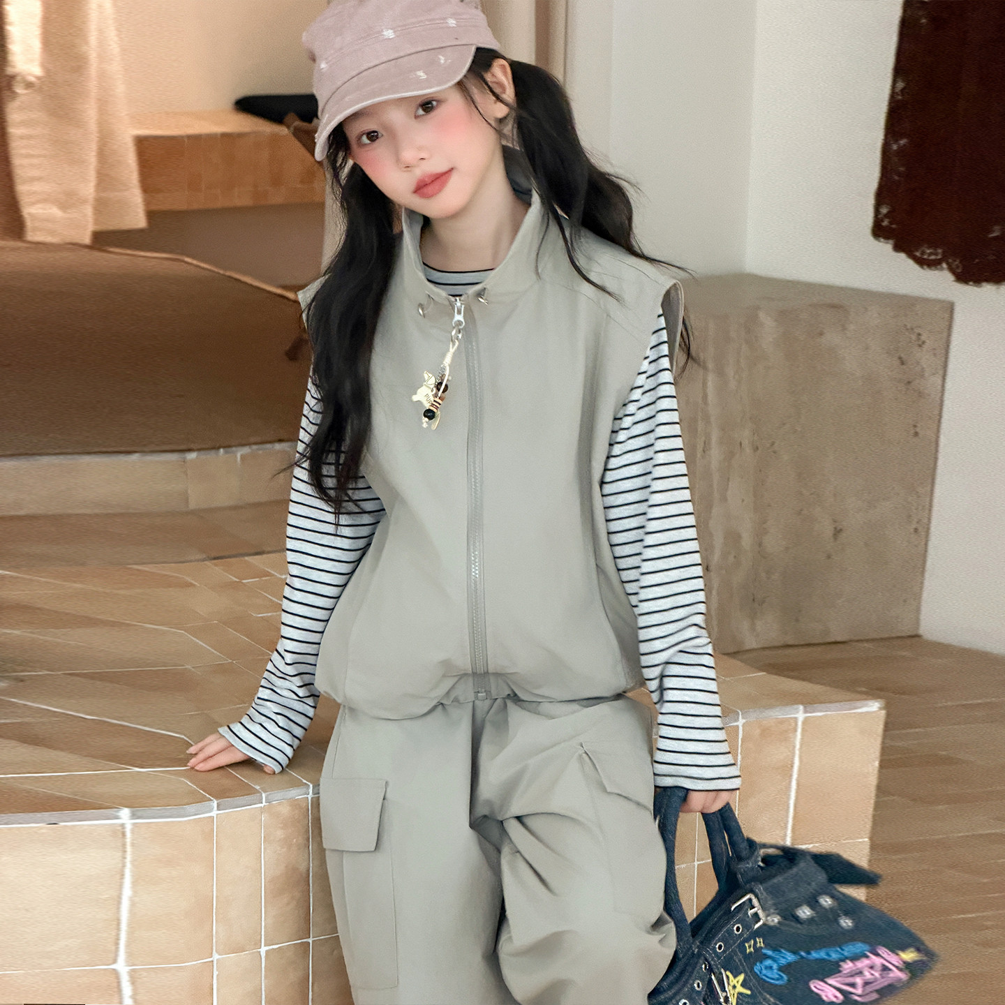 女童套装秋季2026新款又酷又飒的大童女装儿童秋装初中生女孩衣服图片