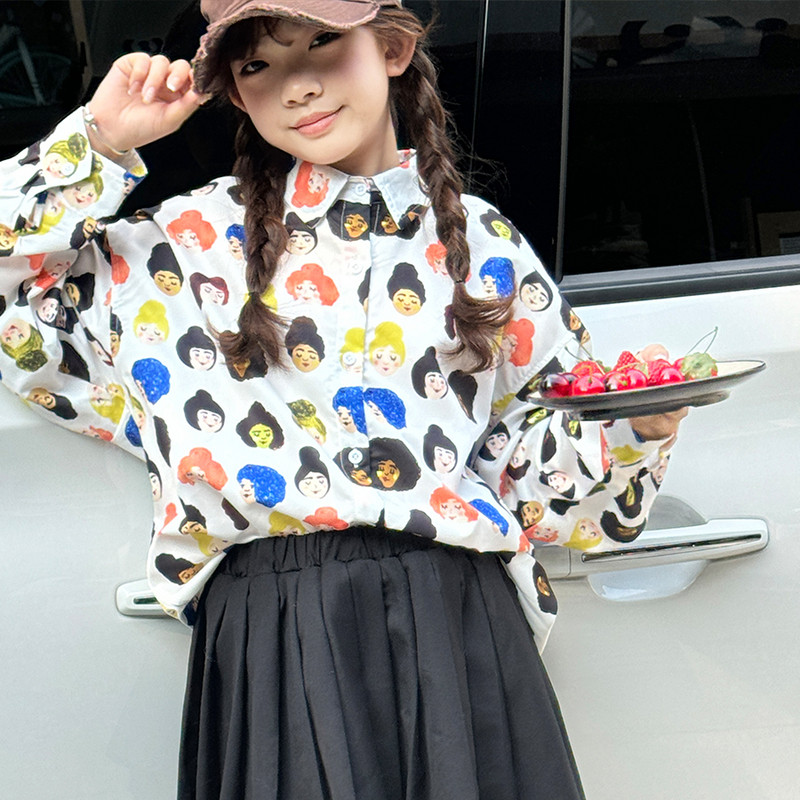 女童衬衫2026新款早春儿童晕染印花外套春秋季女大童炸街时髦春装,童装/婴儿装/亲子装,衬衫,淘宝优惠券,粉丝福利购,淘宝优惠卷