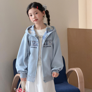 女童春装外套2026新款女大童超好看连帽韩系女装女孩独特漂亮上衣