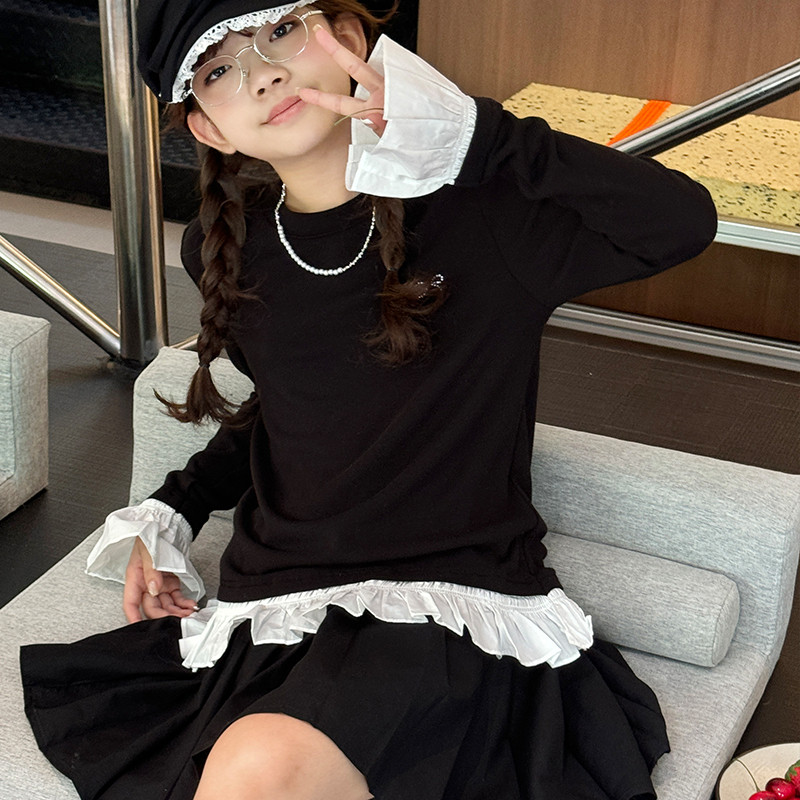 【清仓】女童假两件长袖T恤春秋装儿童上衣女孩蝴蝶结休闲打底衫t,童装/婴儿装/亲子装,T恤,淘宝优惠券,粉丝福利购,淘宝优惠卷