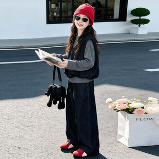 女童秋套装2026新款青少年女装学生初中生搭配套装儿童超好看衣服