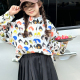 女孩大童春季 女童衬衫 上衣2026新款 儿童洋气长袖 满印衣服潮 春秋装