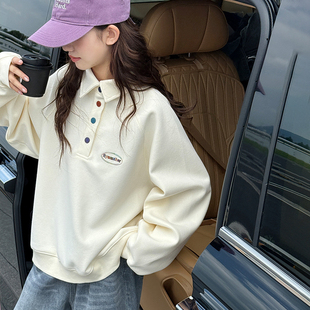 女童卫衣超好看儿童上衣春装女大童洋气时髦2026新款今年流行爆款