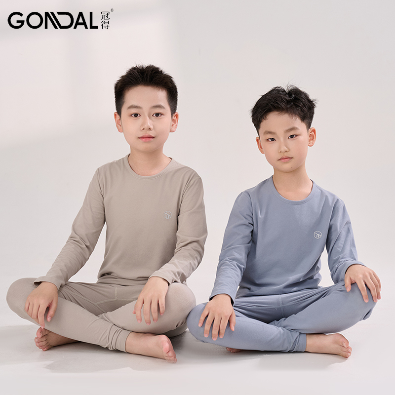 冠得秋衣裤学生保暖套装棉蚕丝