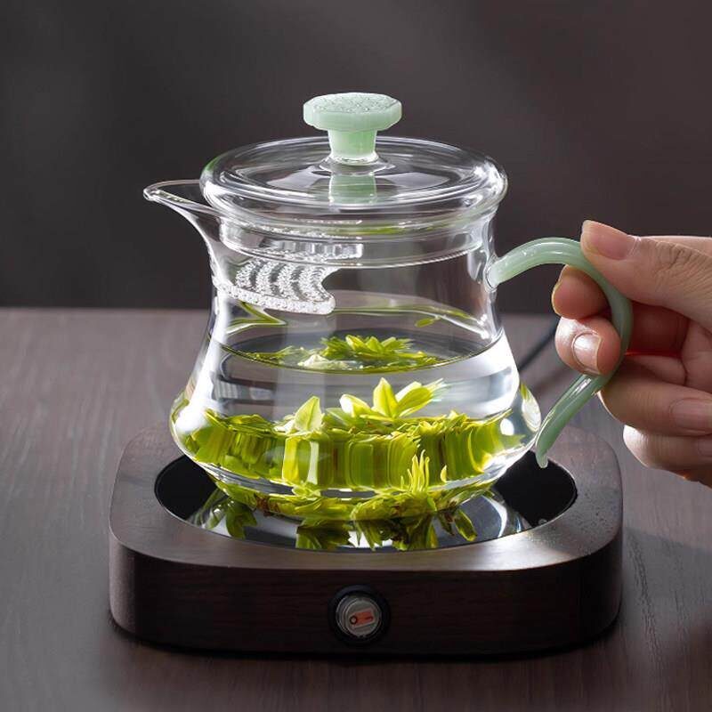 月牙过滤茶杯高硼硅玻璃公道杯带盖高档家用茶漏一体茶水分离分茶图片