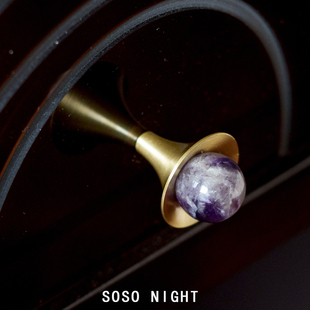 柜门拉手抽屉纯铜复古衣柜门把手儿童房现代简约法式高级感中古风