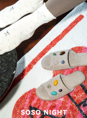 春夏室内家居亚麻木地板透气拖鞋女静音皮底冬天棉麻布艺拖鞋