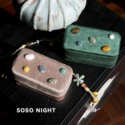SOSONIGHT丝绒便携首饰盒