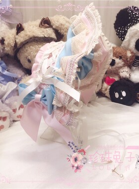 「珍珠兔」原创lolita手作bnt拼色华丽蕾丝baby boll bbd小物