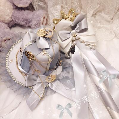 原创手作风机械皇冠边夹