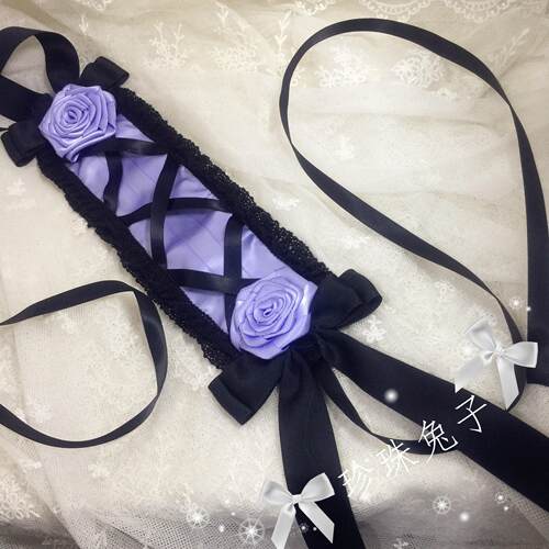 珍珠兔lolita手作多色小物发带