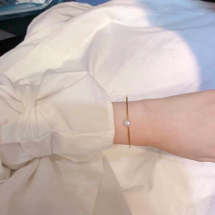 hoy纯银天然淡水珍珠手镯手链圆珠精致仙女桃花气质法式矢量单品|ruв категории Украшения,ювелирные изделия, браслет - от Buy2taobao.com для оказания профессиональной услуги покупки агента Taobao