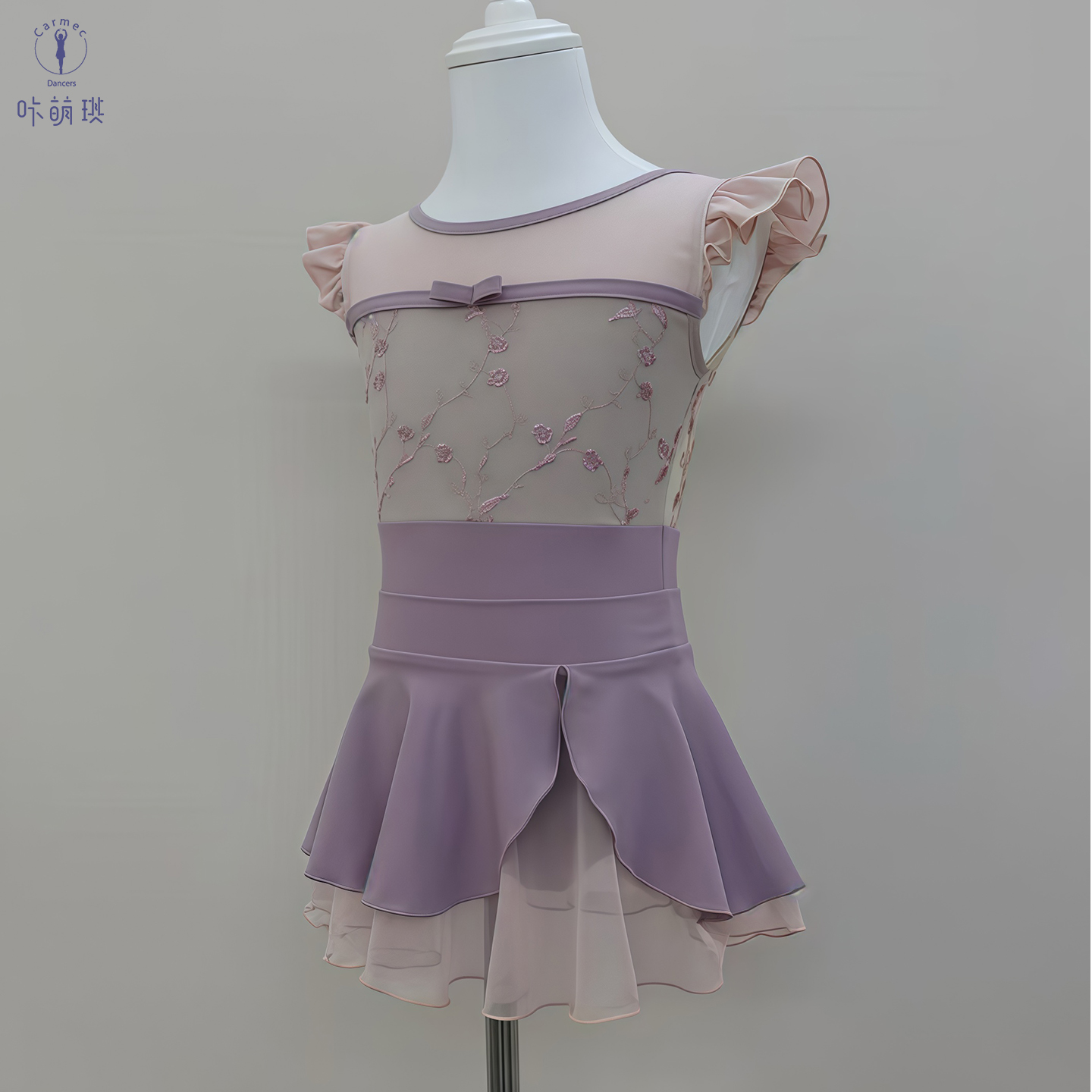儿童舞蹈服女新款短袖芭蕾舞裙练功服体操服中国舞演出服分体纱裙
